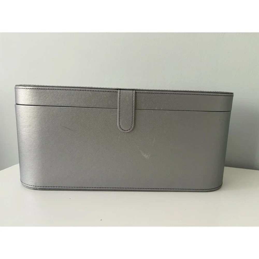 Dyson Supersonic Presentation Case Storage Box Only Silver Black Velvet Lined